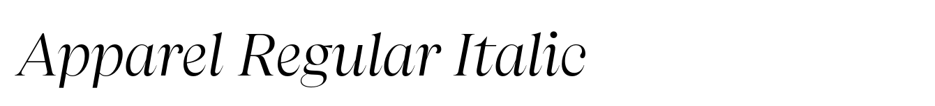 Apparel Regular Italic